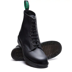 Black Greasy 8 Eye Derby Boot & Care Kit