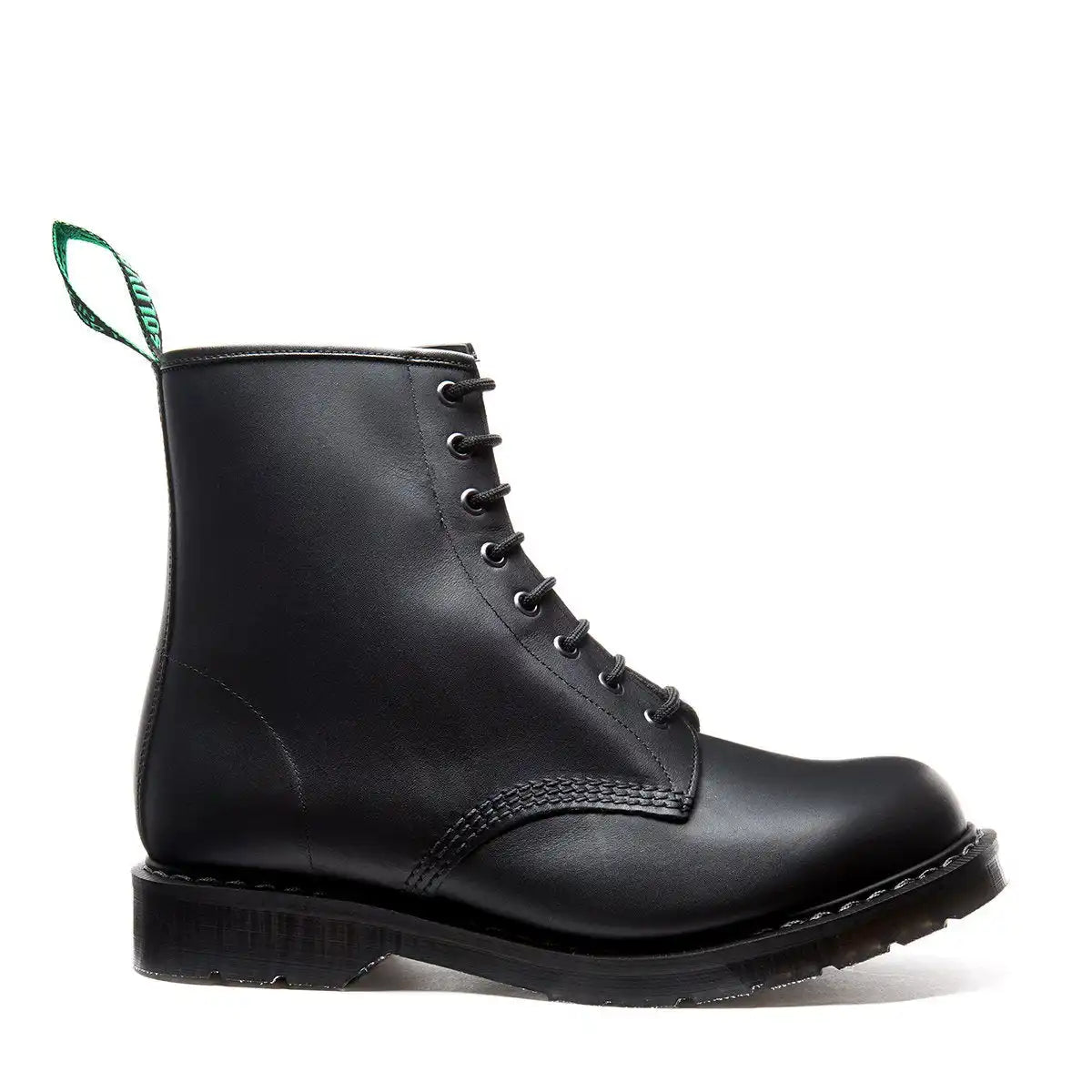 Black Greasy 8 Eye Derby Boot